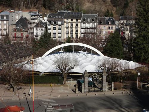 Tensostruttura su ossatura in legno - MONT-DORE - SMC2 - per copertura / per spazi pubblici / traslucida