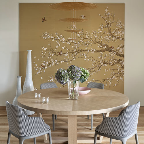 Carta da parati orientale - SPARROWS - Misha wallcoverings - in seta / con motivi naturali / motivi cinesi