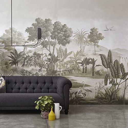 Carta da parati classica - THE SPICE ROUTE - Misha wallcoverings - in seta / con motivi naturali / panoramica