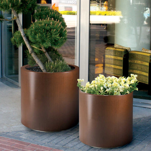 Fioriera in acciaio inossidabile - ASTER - METALCO - in acciaio COR-TEN® / in acciaio con rivestimento a polvere / rotonda