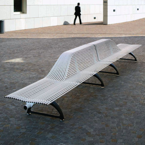 Panca per spazi pubblici contemporanea - LIBRE EVOLUTION - METALCO - in acciaio con rivestimento a polvere / in acciaio inossidabile / in alluminio