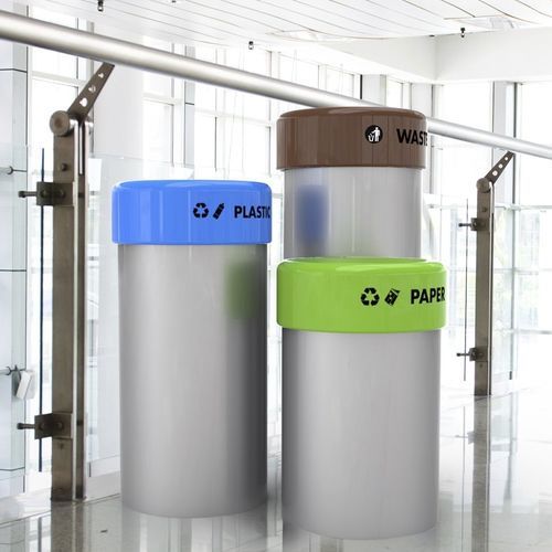 Portarifiuti pubblico - C3 - METALCO - per raccolta differenziata / in acciaio galvanizzato / in acciaio con rivestimento a polvere
