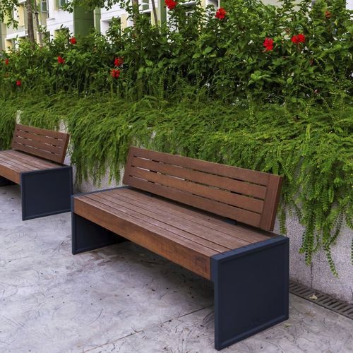 Panca contemporanea - HORN - METALCO - in legno di latifoglie / in larice / in ghisa di alluminio