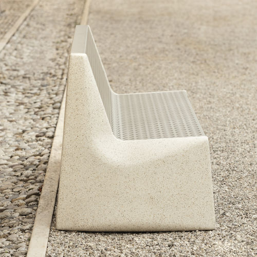 Panca contemporanea - ME40 I - METALCO - in acciaio verniciato / in pino / in marmo
