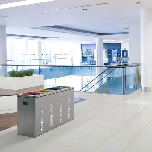 Portarifiuti pubblico - TERMINAL - METALCO - da appoggio / in acciaio inossidabile / in acciaio verniciato