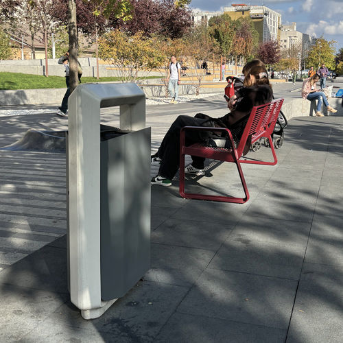 Portarifiuti pubblico - SBIN - METALCO - in acciaio con rivestimento a polvere / in lamiera d'acciaio / in calcestruzzo ad alte prestazioni