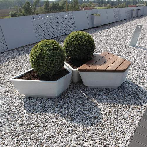 Fioriera in calcestruzzo ad alte prestazioni - AUSTEN F - METALCO - trapezoidale / modulabile / moderna