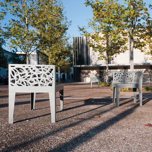 Panca per spazi pubblici contemporanea - COLOR CORTEN STYLE - METALCO - in acciaio con rivestimento a polvere / in lamiera d'acciaio / in acciaio COR-TEN®