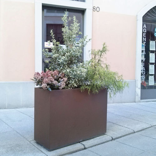 Fioriera in acciaio inossidabile - BAMBÙ - METALCO - in acciaio COR-TEN® / in acciaio con rivestimento a polvere / in lamiera d'acciaio
