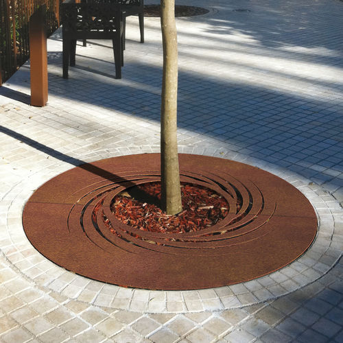 Griglia per alberi rotonda - TWISTER - METALCO - in acciaio inossidabile / in acciaio COR-TEN® / in lamiera d'acciaio