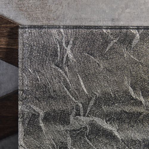 Pannello in vetro laminato - "JEWEL ROCK" STEEL SILK ORGANICA™ - Avant Art Architectural Glass, Inc. - decorato / per interni / con inserti in tessuto