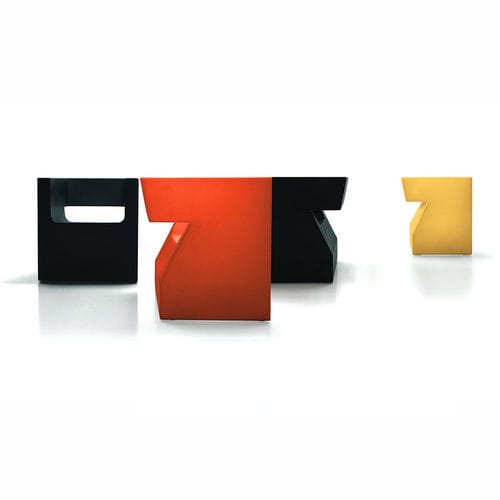 Poltrona contemporanea - ZIG ZAG - ferlea - in pelle / in tessuto / grigia