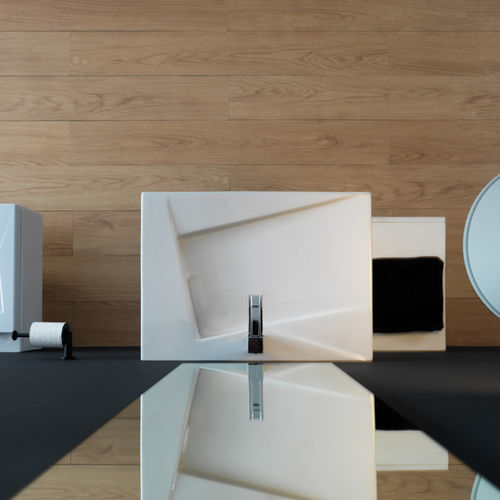 Lavabo sospeso - LAOZ65 - GSG Ceramic Design - in ceramica / lucido / finitura opaca
