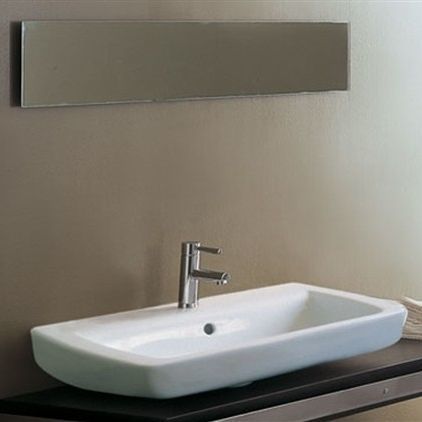 Specchio da bagno a muro - SP30x100 - GSG Ceramic Design - contemporaneo / rettangolare / argentato