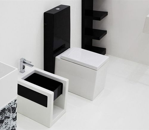 WC da appoggio - BXWC01-BXCIMBL - GSG Ceramic Design - monoblocco / in ceramica / per uso residenziale