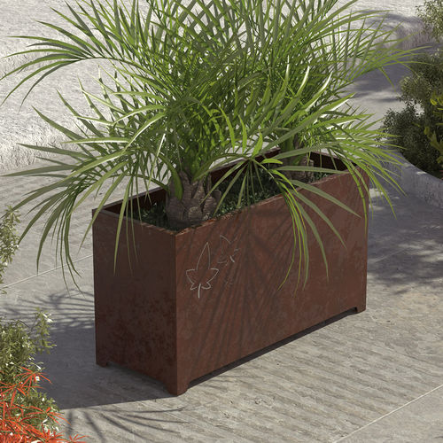 Fioriera in acciaio galvanizzato - LEAVES 2 - LAB23 - in acciaio COR-TEN® / rettangolare / contemporanea