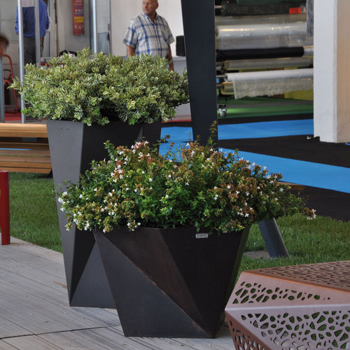 Fioriera in acciaio - FIVE - LAB23 - in acciaio COR-TEN® / design originale / per spazi pubblici