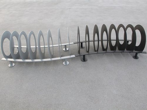 Rastrelliera per biciclette a pavimento - OLA - LAB23 - design originale / per spazi pubblici / in acciaio zincato