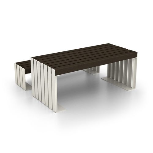 Tavolo contemporaneo - DEACON - LAB23 - impiallacciato in legno / in PVC / con supporto in acciaio galvanizzato