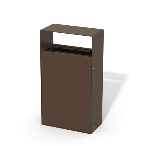 Portarifiuti in acciaio galvanizzato - EIGHT - LAB23 - in legno / da parete / contract