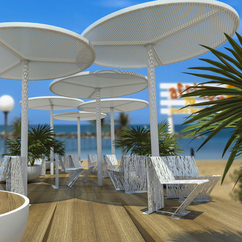 Pergola autoportante - SHADE - LAB23 - in acciaio galvanizzato / in PP / per spazi pubblici