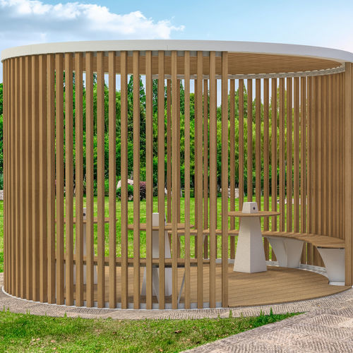 Gazebo in alluminio - KIOSK - LAB23 - in acciaio galvanizzato / in acciaio con rivestimento a polvere / con struttura in alluminio
