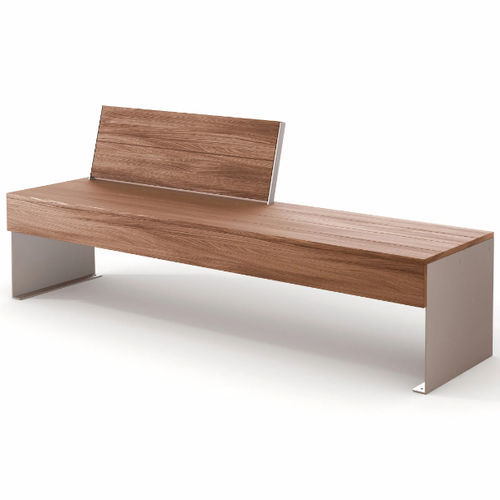 Panca per spazi pubblici contemporanea - ZEN 2000/ZEN 2000 WPC/ZEN 3000 - LAB23 - in legno esotico / in legno composito / in acciaio