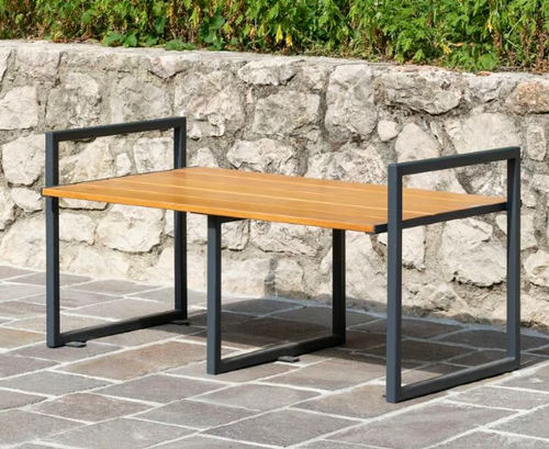 Panca per spazi pubblici contemporanea - DOMINO  - LAB23 - in legno / in acciaio / in legno composito (WPC)
