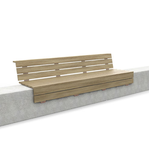 Panca per spazi pubblici contemporanea - WALL  - LAB23 - in legno / in acciaio / in WPC