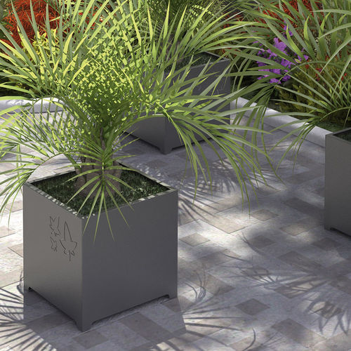 Fioriera in acciaio galvanizzato - LEAVES - LAB23 - in acciaio COR-TEN® / quadrata / contemporanea