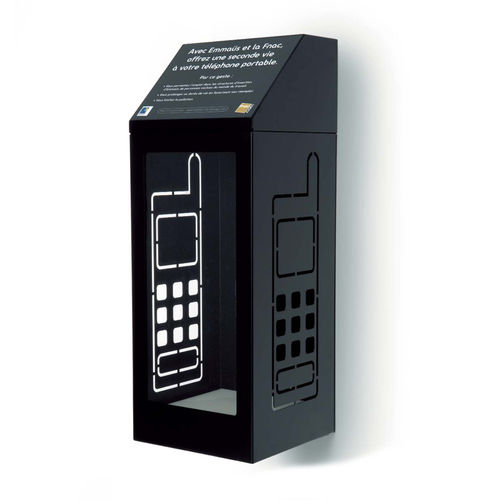 Portarifiuti pubblico - FLY - LAB23 - per telefoni usati / da parete / in metallo