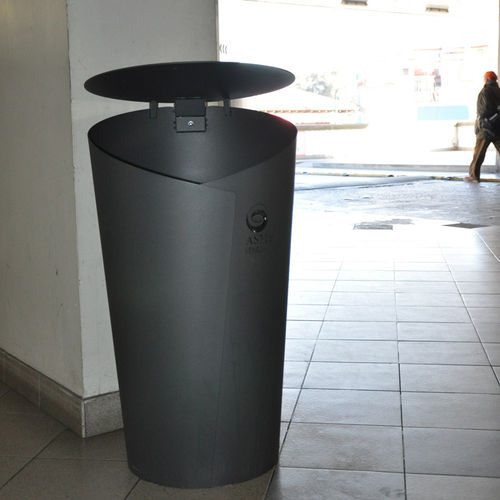 Portarifiuti pubblico - AVO - LAB23 - in acciaio galvanizzato / con coperchio / contemporaneo