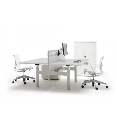 Scrivania per open space - TM DUAL - Gispen - contemporanea / in legno / in metallo