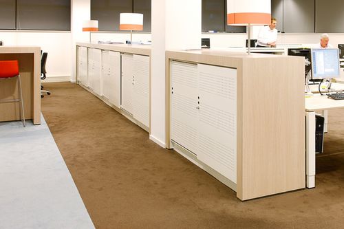 Armadio classificatore basso - SDK - Gispen - in metallo / con porta scorrevole / contemporaneo