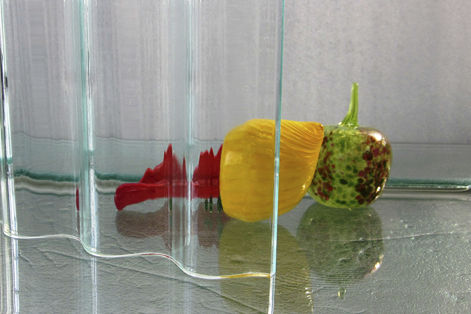 Pannello decorativo per interni - CORRUGATED - BermanGlass - in vetro / in resina / acrilico