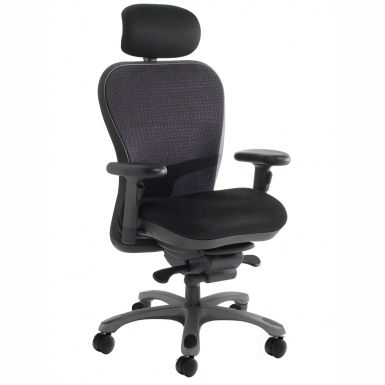 Poltrona da ufficio contemporanea - CXO : 6200D TI - Nightingale Corp - in pelle / in tessuto / con poggiatesta