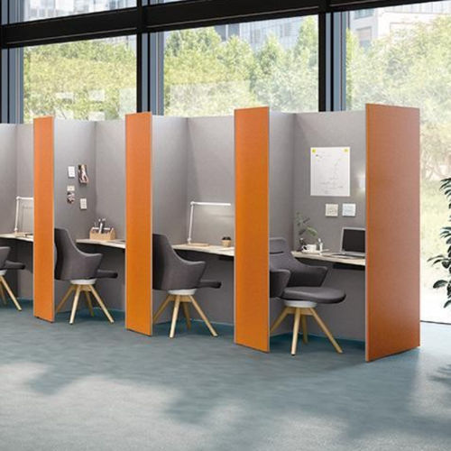Ufficio POD acustico - DRAPE - Okamura - a 1 posto / con ripiano / con illuminazione LED integrata