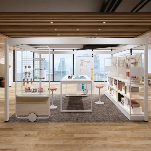 Isola di privacy per ufficio - LIVES POST + BEAM - Okamura