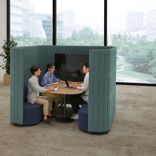 Isola di privacy per ufficio modulare - MUFFLE + - Okamura - a 1 posto / da 2 persone / da 4 persone