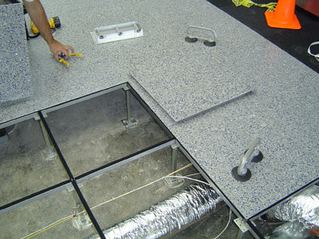 Pavimento sopraelevato in marmo - TERRAZZO  - Tate Access Floors - acustico / da interno
