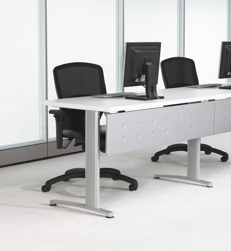 Tavolo contemporaneo - EXPANSION TRAINING - Teknion - in filo metallico / con supporto in metallo / rettangolare