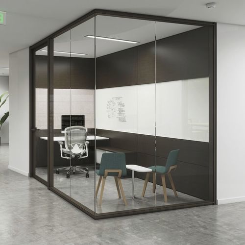 Parete smontabile - FOCUS - Teknion - in alluminio / in policarbonato / professionale