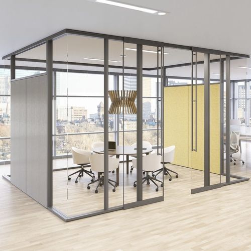 Parete fissa - OPTOS - Teknion - a vetrina / professionale / da ufficio
