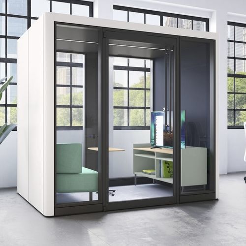 Ufficio POD acustico - TEK BOOTH - Teknion - ergonomico / con illuminazione LED integrata / con presa di corrente integrata