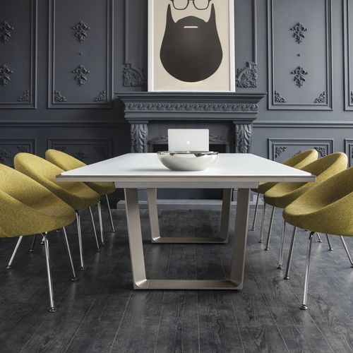 Tavolo da conferenza contemporaneo - C+D - Teknion - in legno / in laminato / con supporto in metallo