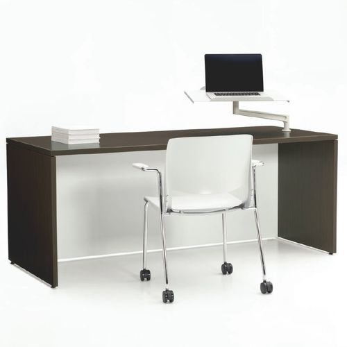 Tavolo da lavoro contemporaneo - THESIS - Teknion - in laminato / con supporto in metallo / con supporto in laminato
