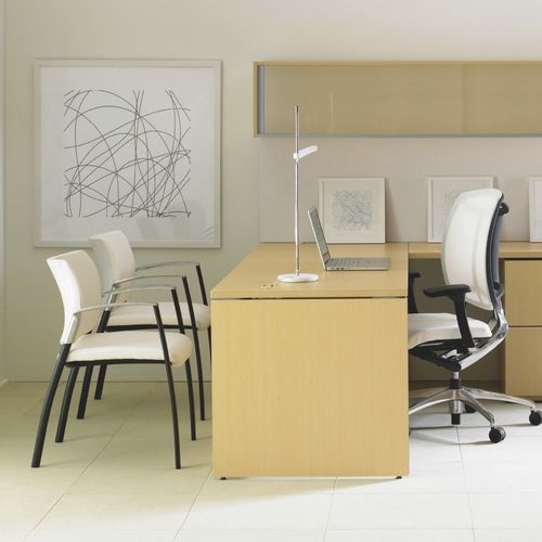 Sedia visitatore contemporanea - SITARA - Teknion - da interno / in ebano / in plastica