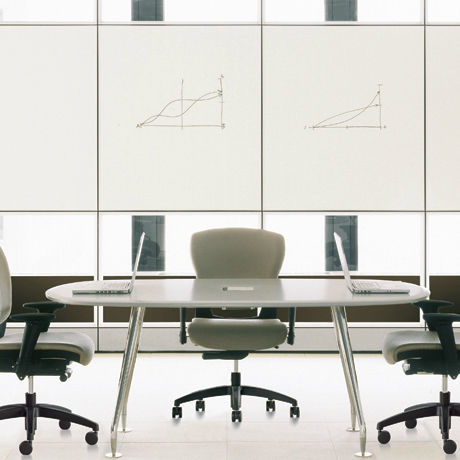Tavolo da riunione contemporaneo - AUDIENCE - Teknion - in MDF / in laminato / con supporto in metallo