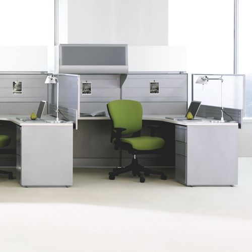 Scrivania per open space - LEVERAGE - Teknion - contemporanea / in legno / in metallo