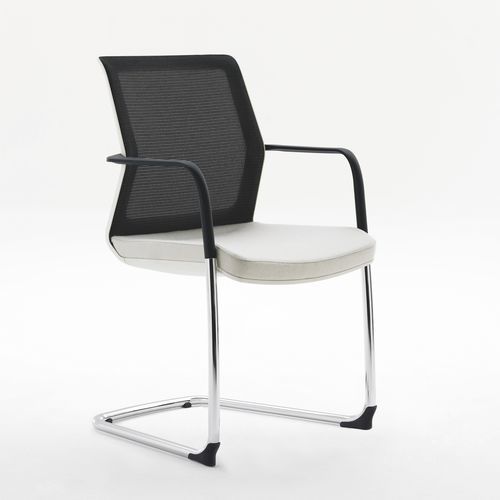 Sedia visitatore contemporanea - PROJEK - Teknion - da interno / in rete / imbottita